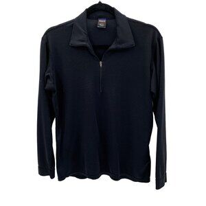 Patagonia Capilene Black Long Sleeve 1/4 Zip Shirt Men's Size S